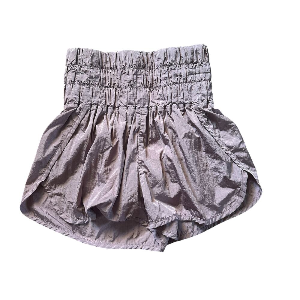 FP Movement The Way Home Shorts Dusty Mauve Purple High Rise Smocked Running M